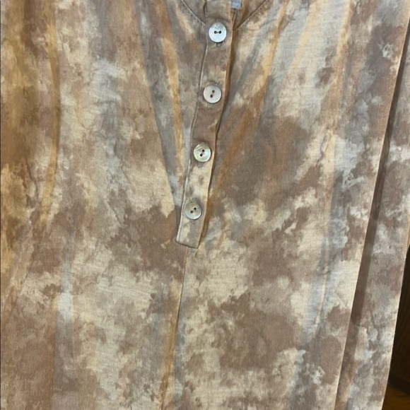 LOGO by Lori Goldstein Beige Tie-Dye Jumpsuit - Picture 3 of 5